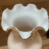 Large pink opaline vase