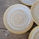 Set of 6 flat plates in stoneware Niderviller model Fauve from the 60s/70s.
