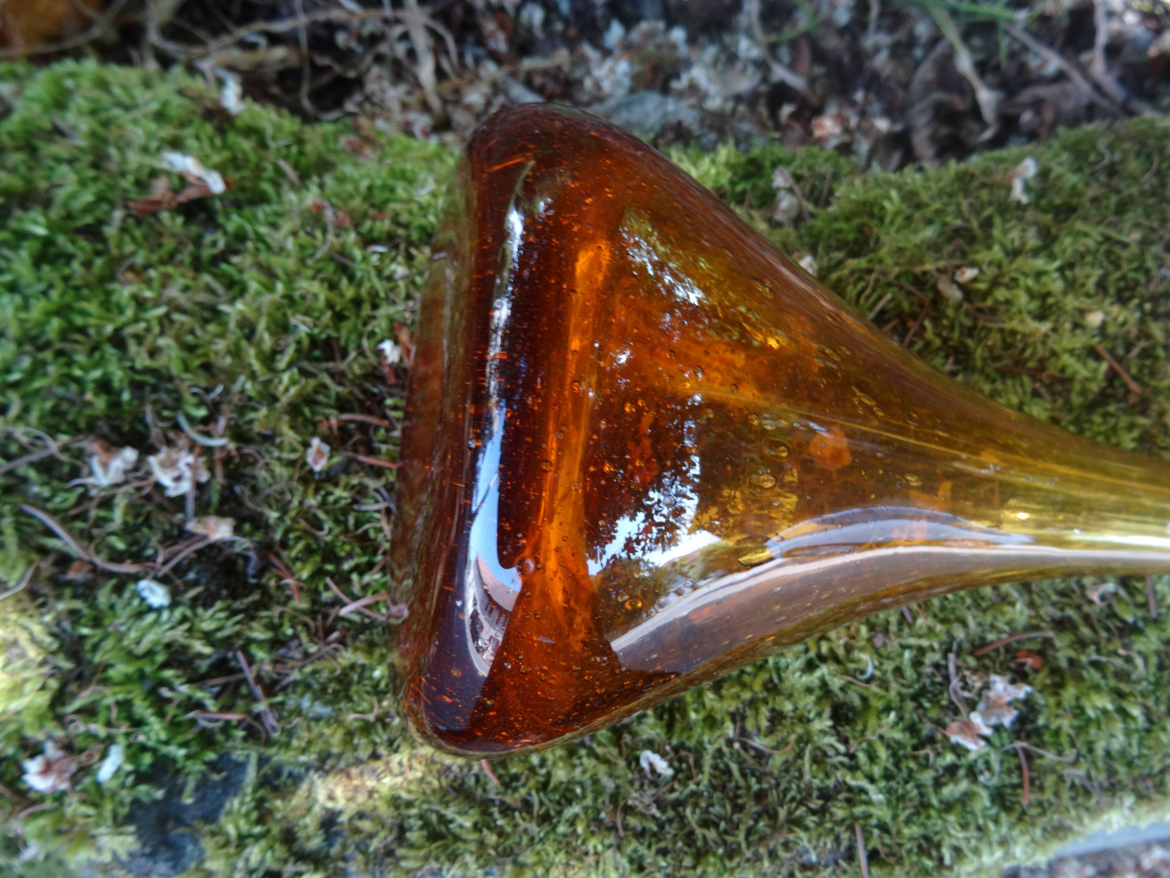 Duo de vases en cristal fumé