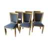 Lot of 6 oak chairs by Guillerme and Chambron