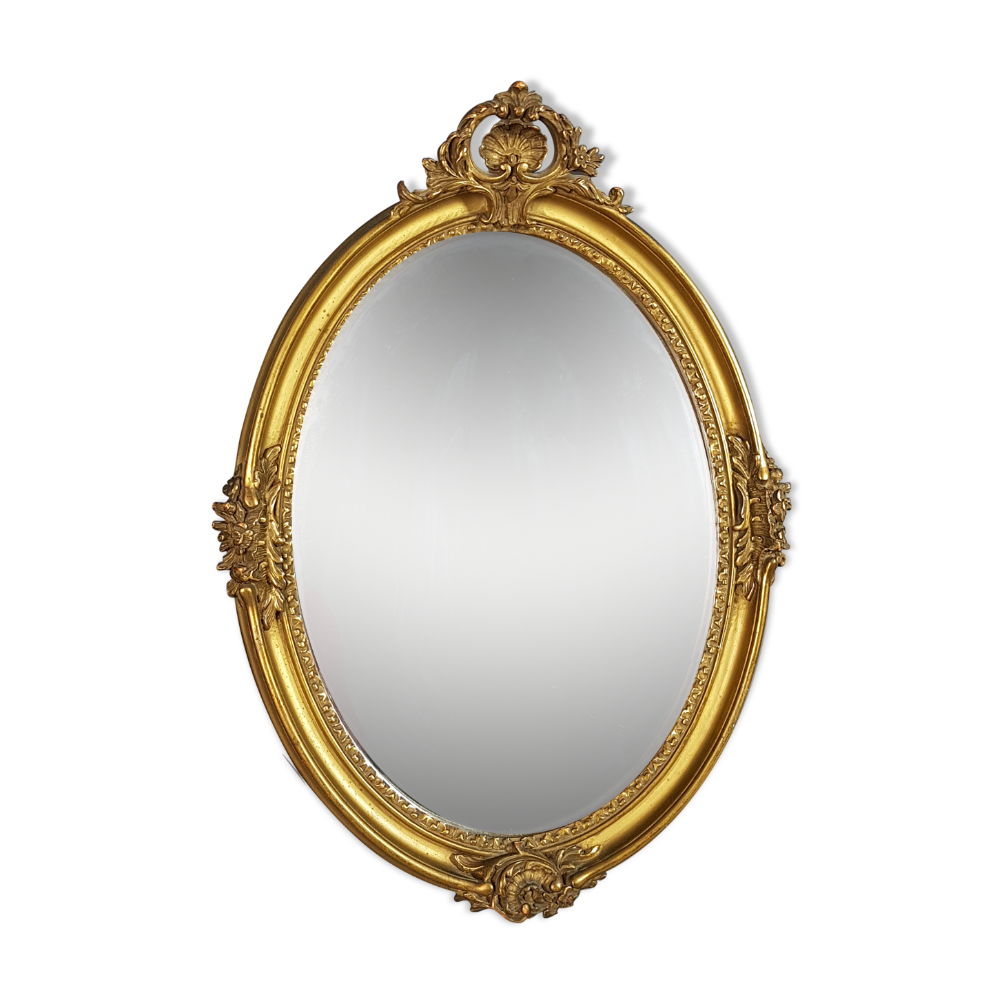 Mirror in beautiful oval frame 19th style Louis XV 44x32 cm SB132