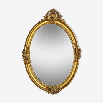 Mirror in beautiful oval frame 19th style Louis XV 44x32 cm SB132