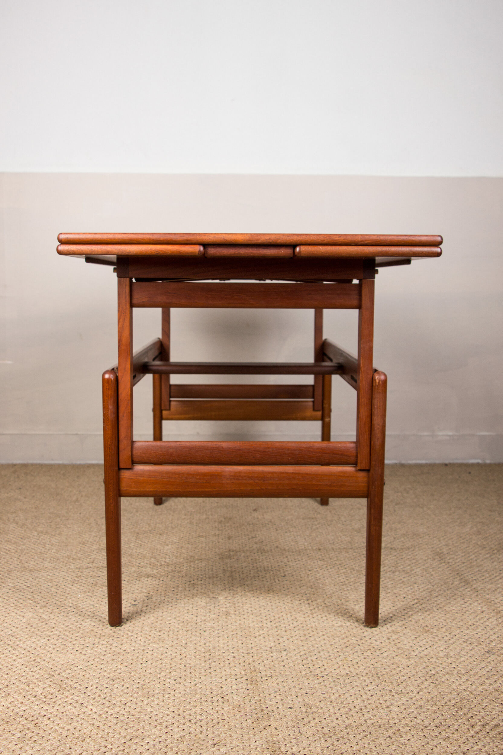 Danish teak table model "elevator" adjustable high and low, Kai Kristiansen, V.M.Mobler 1960
