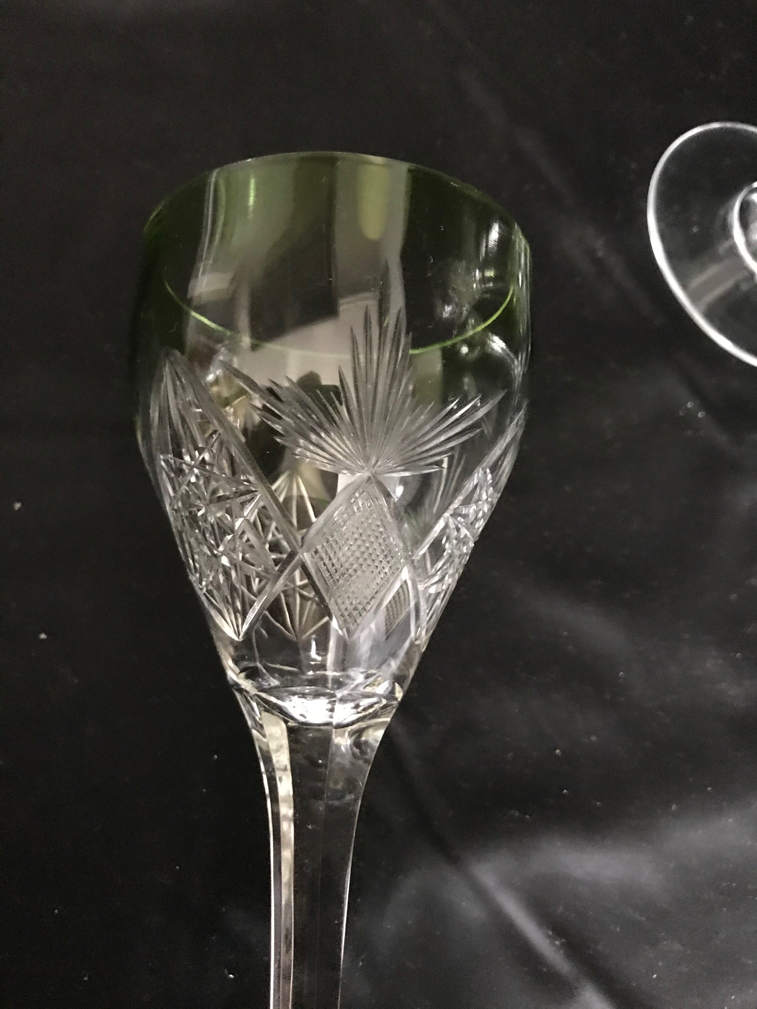 Roemer wine glasses in crystal