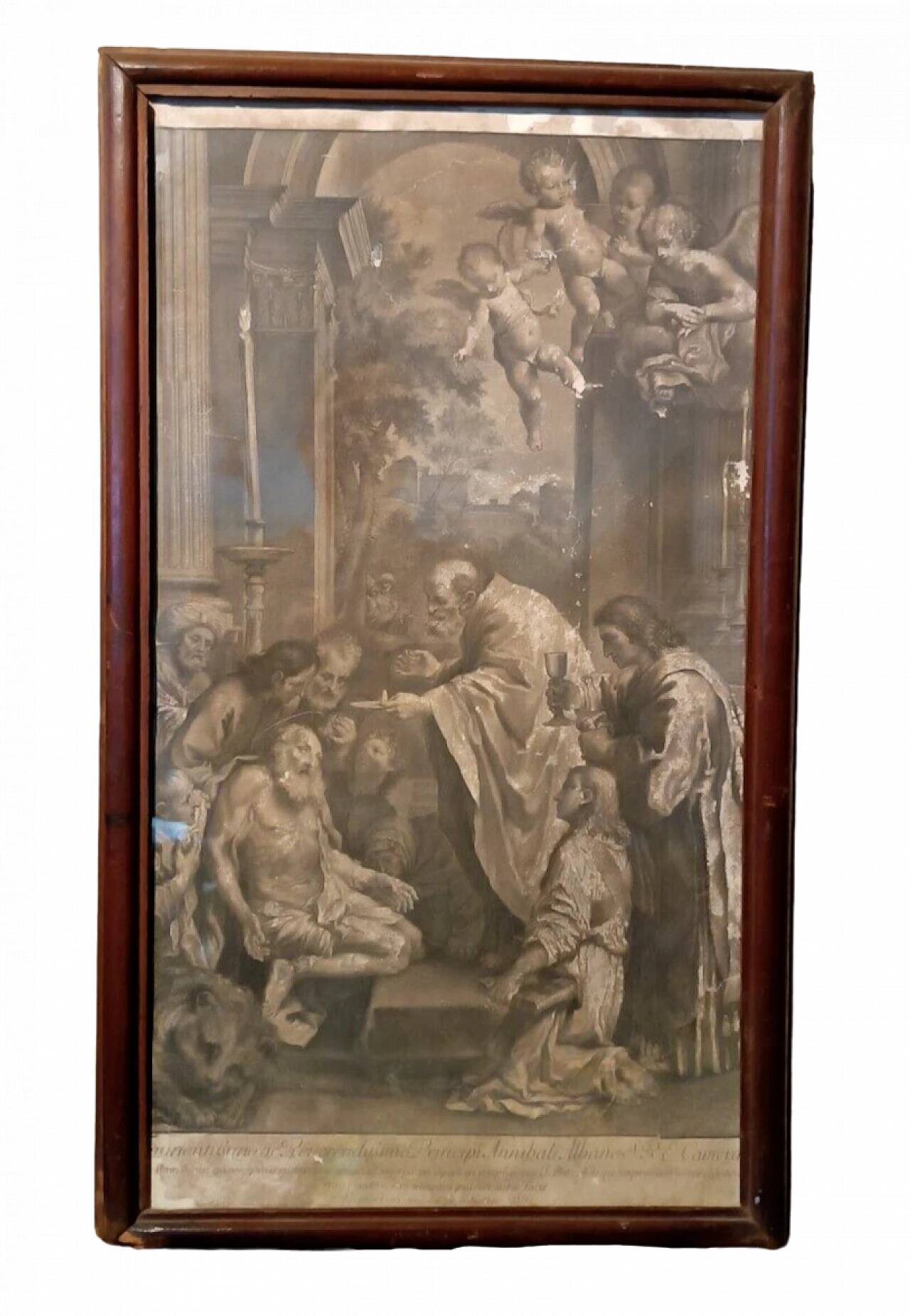 Jacob Frey, biblical scene, engraving, 18th century