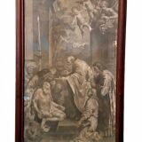 Jacob Frey, biblical scene, engraving, 18th century