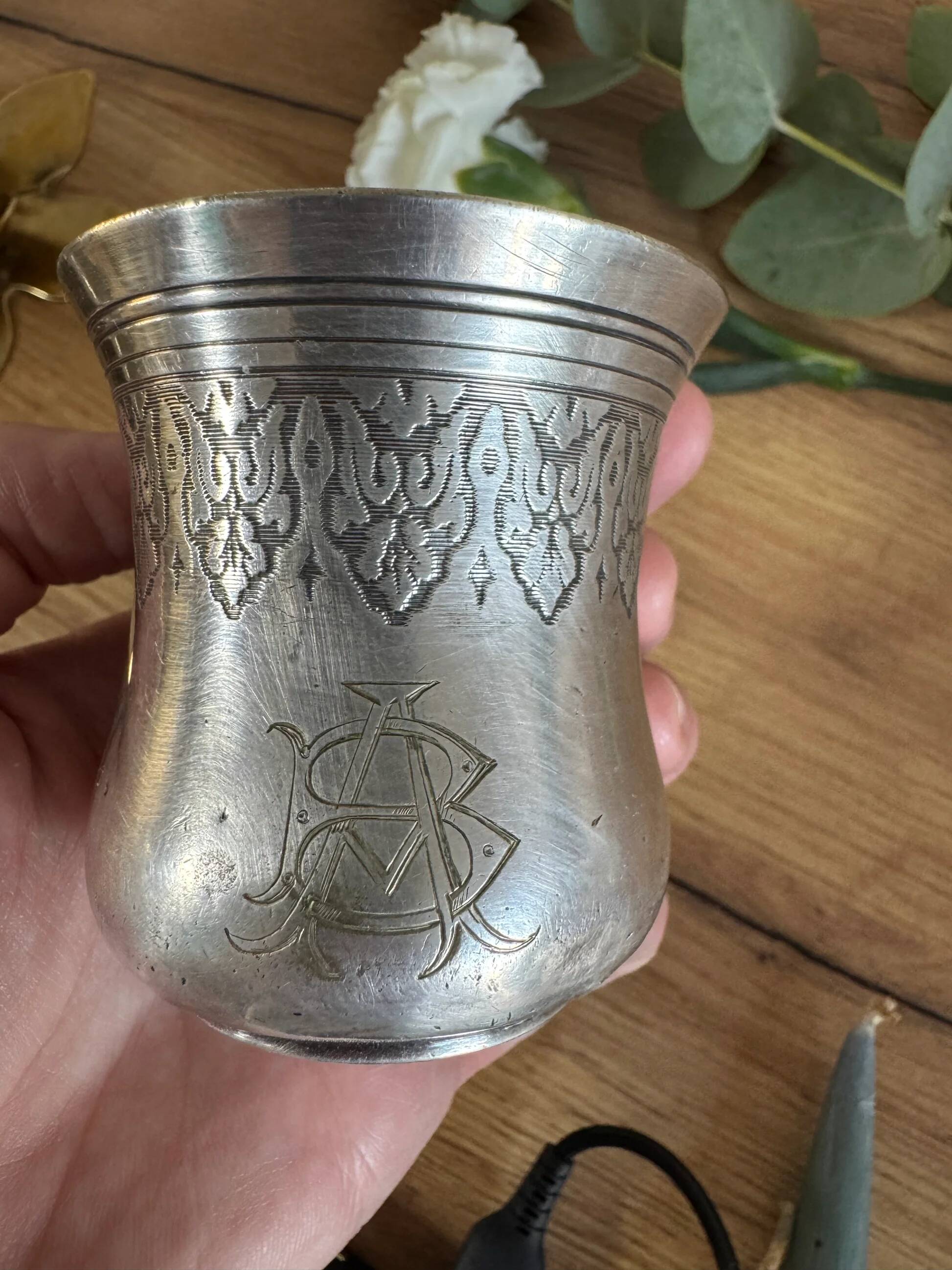 Silver-plated metal timbale