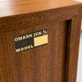 Commode en teck d'Omann Jun, années 1960