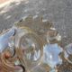 Lot de 6 globes en verre ambré
