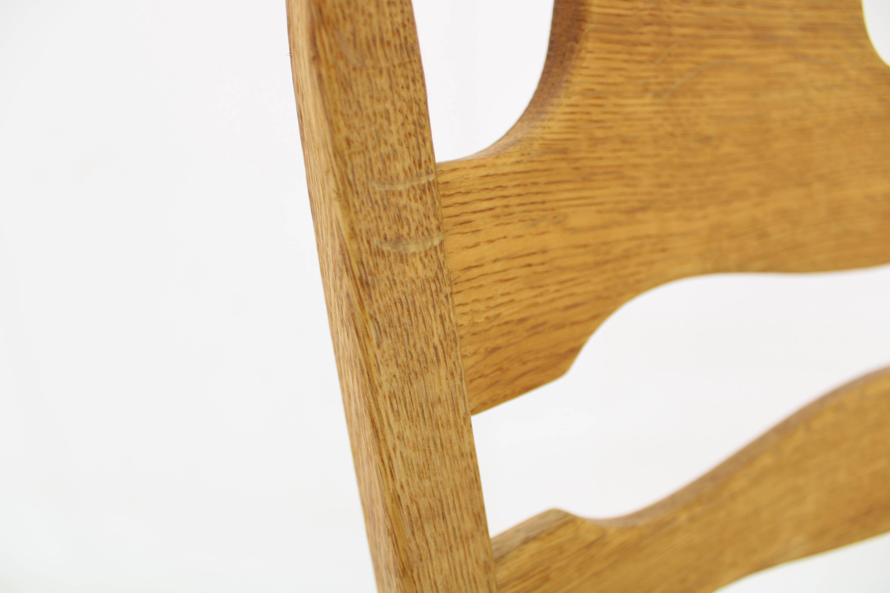 1960s Henning Kjærnulf Razorblade armchair in solid oak for EG Møbler, Denmark
