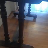 Bistro table with patinated top