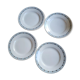 Lot n°1 de 4 assiettes plates BRE PMPS  de Longwy
