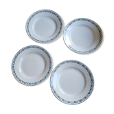 Lot n°1 de 4 assiettes plates BRE PMPS  de Longwy