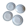 Lot n°1 de 4 assiettes plates BRE PMPS  de Longwy