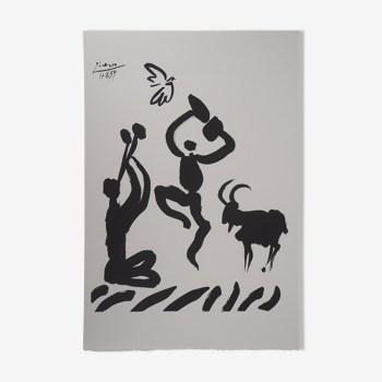 Pablo Picasso : La Danse des Faunes, Lithographie signée