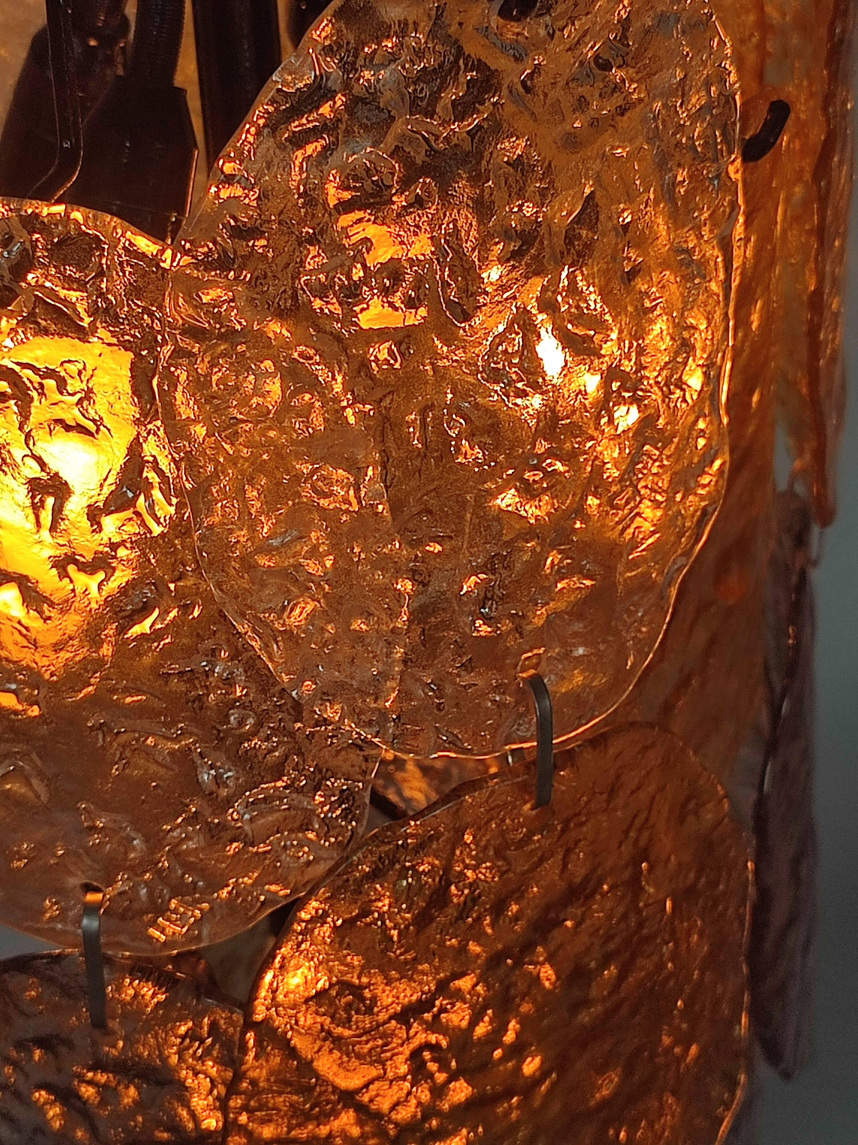 Vintage Murano Glass Disc Chandelier