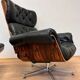 XL Extraordinary design Bent plywood Lounge Chair and Ottoman in rosewood -1960s