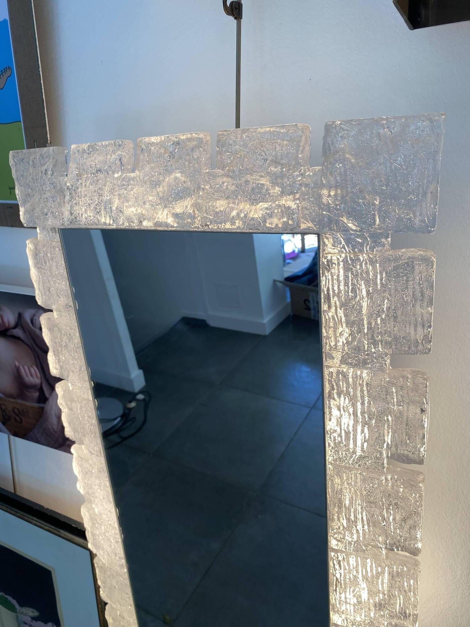 Miroir rétro-éclairé  du désigner Egon Hillebrand, Allemagne 1960