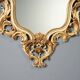 Antique lacquered and gilded wooden mirror, Italy, early 20th century.