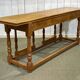 Large folding blond mahogany console - Indian work from the 1980s