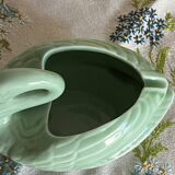 Almond green ceramic swan