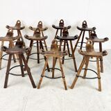 Mid century brutalist bar stools, 1960s