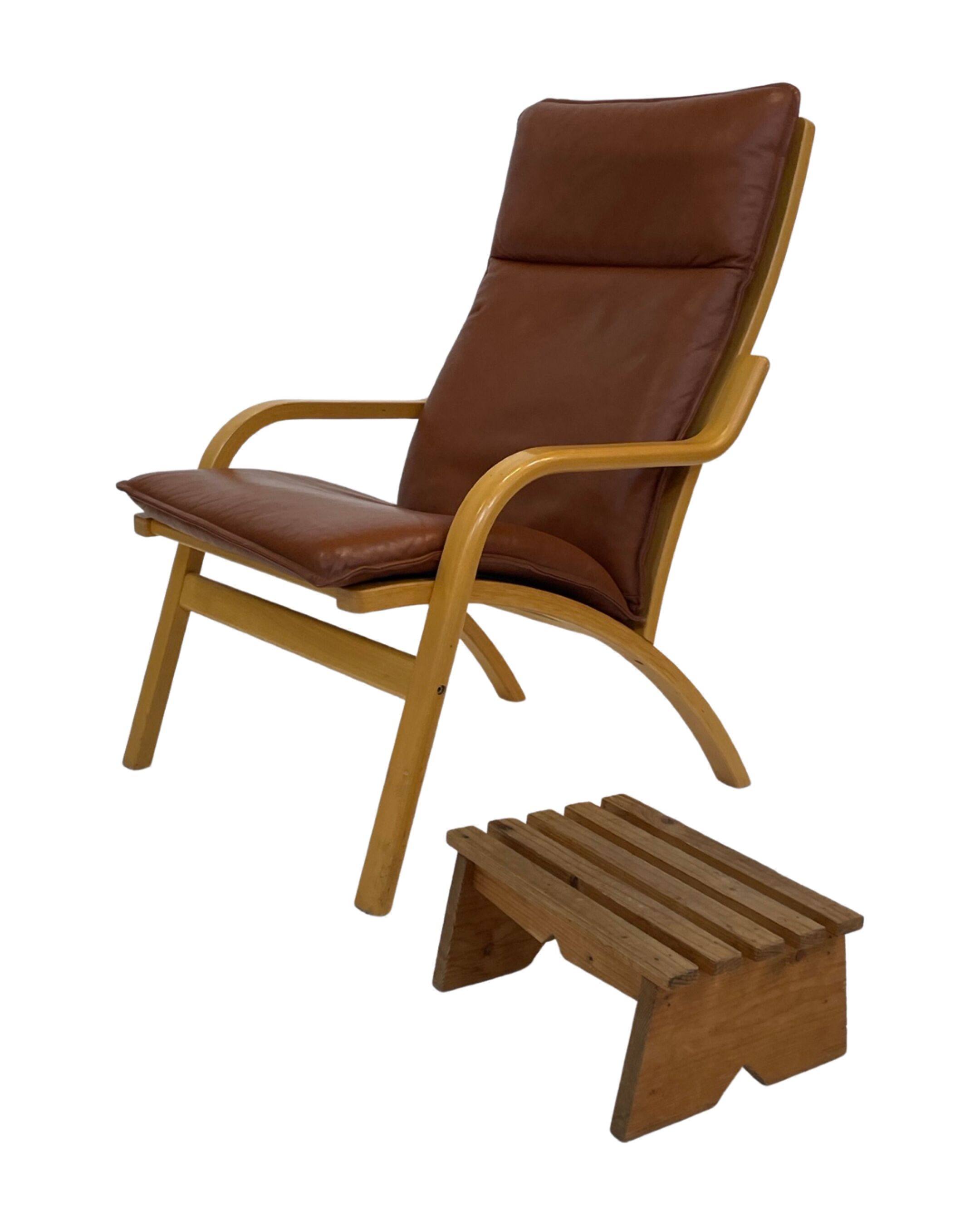 Vintage brutalist footstool minimalist design