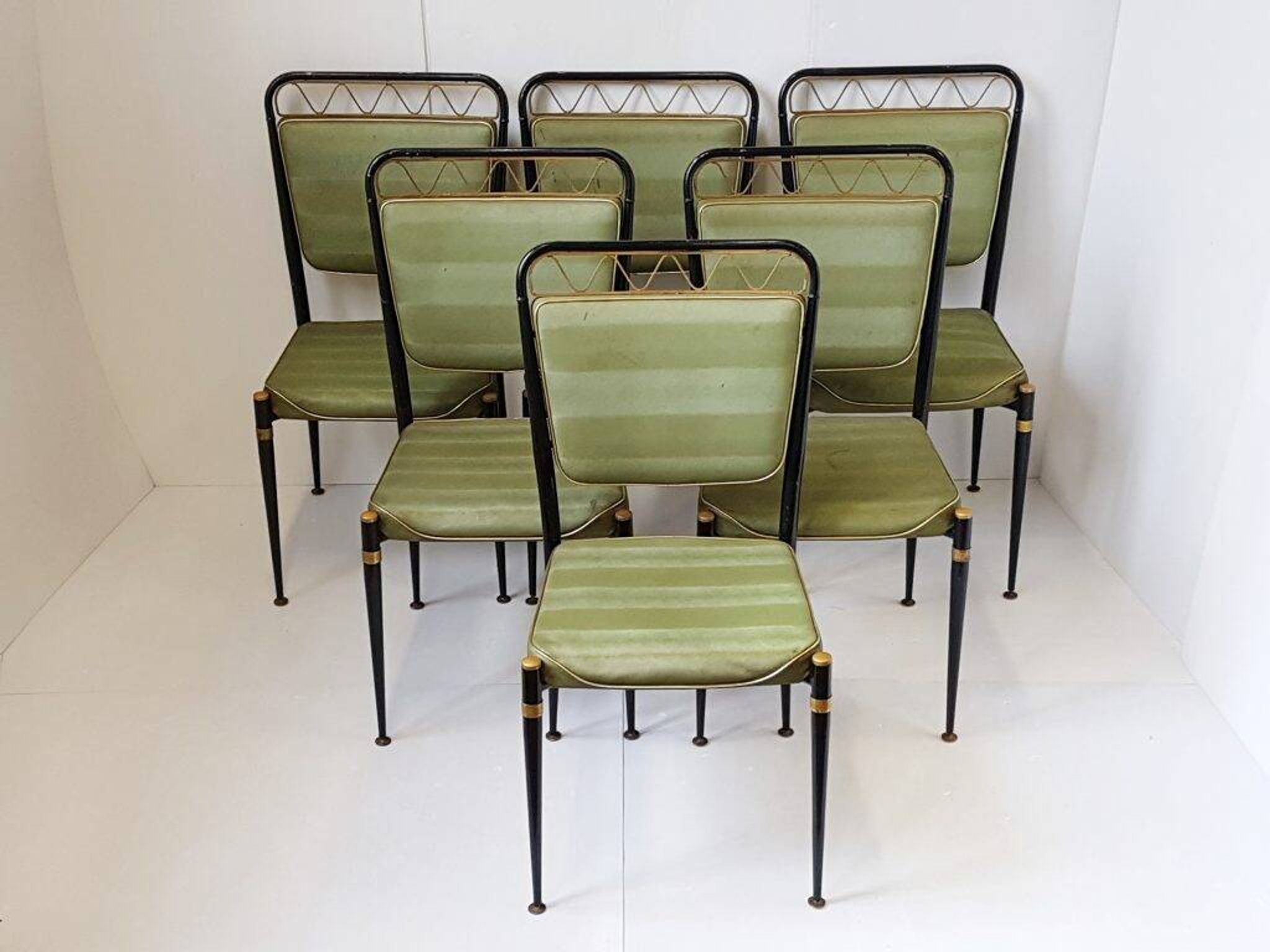 Suite de 6 chaises vintage 1950