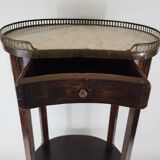Side table bean in wood & marble