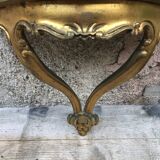 Console murale dorée vintage
