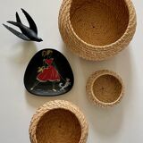 Decoration Vintage stackable baskets