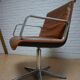 Program 2000 armchair in leather by Delta Design for Wilkhahn, 1960s.
