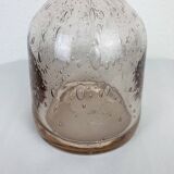 Vase bouteille verre bullé Biot violet