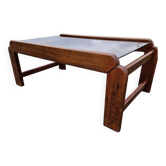 Vintage smoked glass coffee table