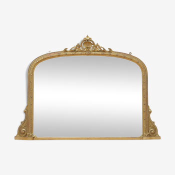 Victorian gilded overmantel mirror 95x131cm