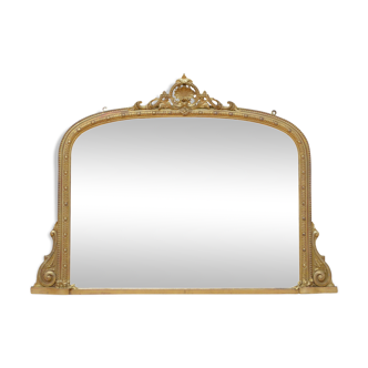 Victorian gilded overmantel mirror 95x131cm