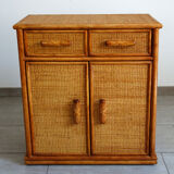 Buffet braided wicker and bamboo