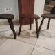 Set 3 tabourets de traite tripodes