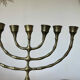 Menorah hanukkah candle holder in brass 7 candles