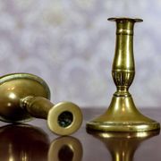 Bougeoirs en laiton, 1939, Ensemble de 2