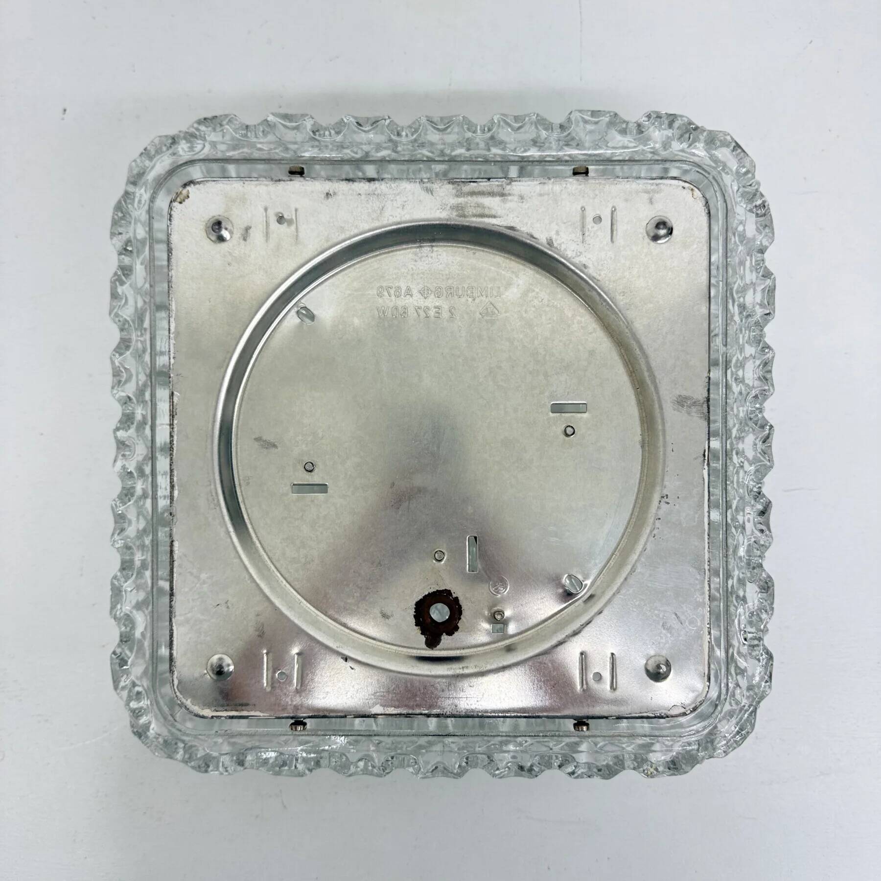 Mid-century crystal wall light / ceiling light by Limburg Glashütte, 1970s Germany