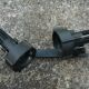 Ramp of black spotlights, vintage 1980s