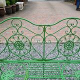 Iron garden bench