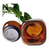 Dark amber glass bottle