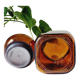 Dark amber glass bottle