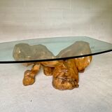 Table basse brutaliste du sculpteur Jean Yves Le Guyader