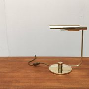 Mid-century minimalist brass table lamp by Rosemarie & Rico Baltensweiler for Baltensweiler.