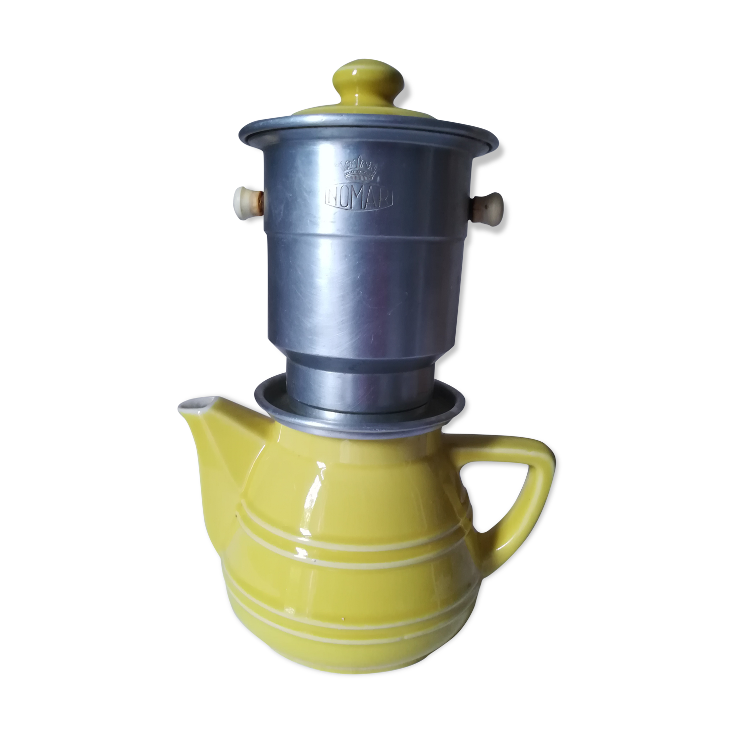 Art deco earthenware teapot/coffee maker