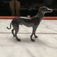 Old bronze greyhound dog statue