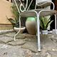 Fauteuil de jardin en fer forgé blanc